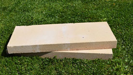 Brique réfractaire vieux jaune beige nuancé