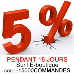 - 5 % pendant 15 jours