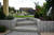 escalier de jardin en pepperino dark palladio light