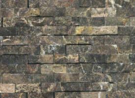 Mosaique en pierre clivee emperador dark 30x10