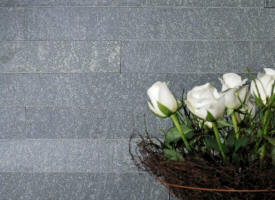 Lamelles murales schiste everest green realisation