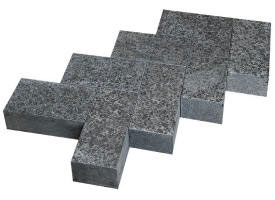 Pavé Klinker granit - Gris foncé Eifel - Dessous sciés - Cotés sciés Pavé Klinker granit - Gris foncé Eifel - Dessous sciés - Cotés sciés