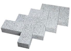 Pavé Klinker granit - Gris clair Alaska - Dessous sciés - Cotés sciés Pavé Klinker granit - Gris clair Alaska - Dessous sciés - Cotés sciés