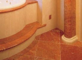 Carrelage en Marbre brun et rouge