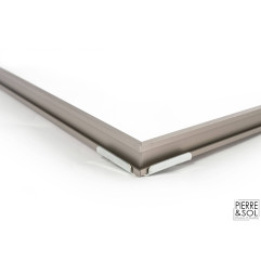 Proma-AR - Marco de felpudo de aluminio - Color acero inoxidable - Rosco