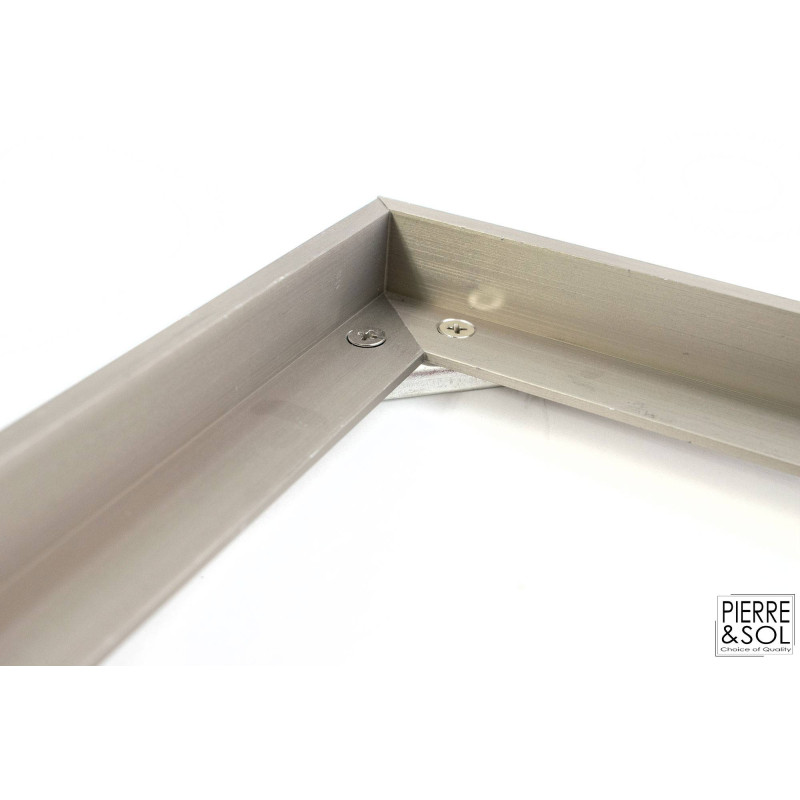 Proma-AR - Bastidor empotrado de aluminio empotrado - Acero inoxidable color - Rosco