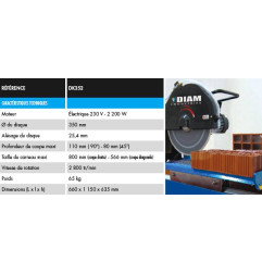 Scie sur table DK352 - Diam Industries