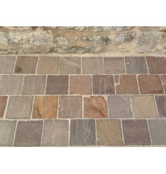 Pavés Grès Kandla Multicolore Ocre Brun