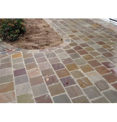 Pavés Grès Kandla Multicolore Ocre Brun