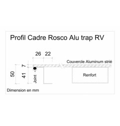 Cadre en acier galvanisé et couvercle en aluminium étanche - Alutrap RV - ROSCO