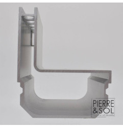 Gutter slotted aluminum SideDrain EURO - L&S