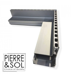 Caniveau d'angle en aluminium Side Drain EURO - L&S