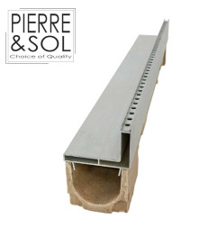 Afvoergoot met sleuf in aluminium - Side Line EURO - L&S