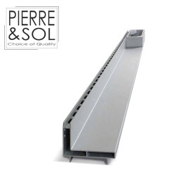 Afvoergoot met sleuf in aluminium - Side Line EURO - L&S