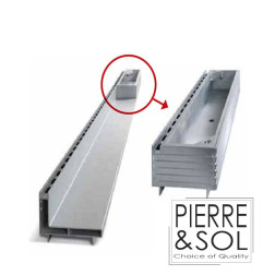 Afvoergoot met sleuf in aluminium - Side Line EURO - L&S