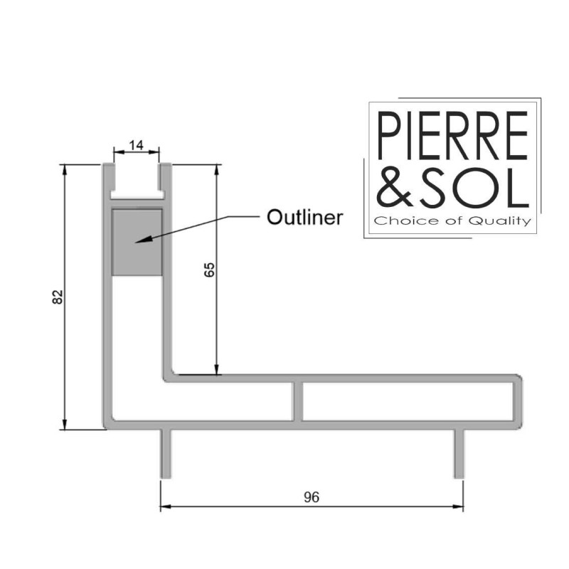 Canal de drenaje ranurado en aluminio - Side Line EURO - L&S