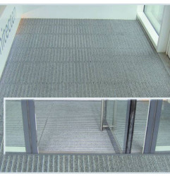Doormat with rubber and fibre profiles - CUSTOM DESIGN - Height 22 mm - Dupliflor - Rosco