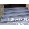 Escadaria de pedra azul belga em MESURE