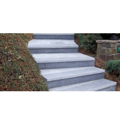 Threshold and standard support in stone blue Belgian custom