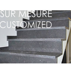 Threshold and standard support in stone blue Belgian custom