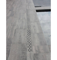 Laje cerâmica-lâmina de madeira cinzenta