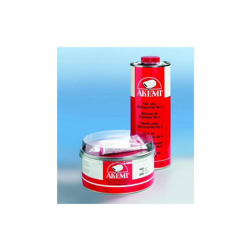 Polyester bodywork putty n°4 - Akemi