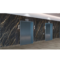 Céramique XXL 5,6 mm - Noir Désir Bocciardato - Marbre - En stock SUR MESURE