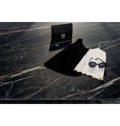 Céramique XXL 5,6 mm - Noir Désir Bocciardato - Marbre - En stock SUR MESURE