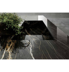 Céramique XXL 5,6 mm - Noir Désir Bocciardato - Marbre - En stock SUR MESURE