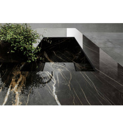 Céramique XXL 5,6 mm - Noir Désir Bocciardato - Marbre - En stock SUR MESURE