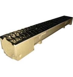 Standard di grondaia con griglia zincata - H 11 cm