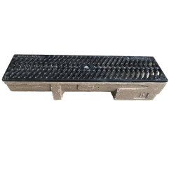 Standard di grondaia con griglia zincata - H 11 cm