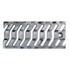 Standard di grondaia con griglia zincata - H 11 cm