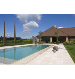 Abords de Piscine en Pierre Blanche Simyra - Antico