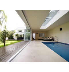 Abords d'une Piscine en Pierre Blanche Simyra - Brossato