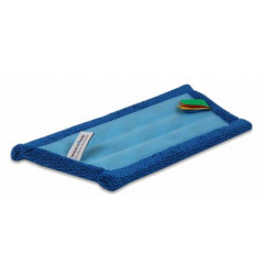 Blauwe microvezel mop platte 28 cm - Akemi