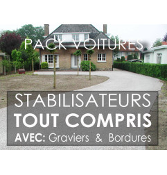 Pack Voitures : Stabilisateur +  Graviers + Bordures - Nidagravel