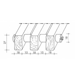 Rollable floor grille in natural wood - Rost HT - Rosco