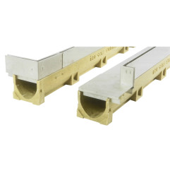 Canaletas de drenaje ranurado - Euroline 100 Discret 65 Inox - ACO