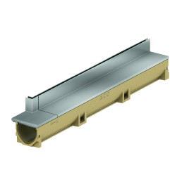 Schlitzentwässerungsrinne - Euroline 100 Discret 65 Inox - ACO