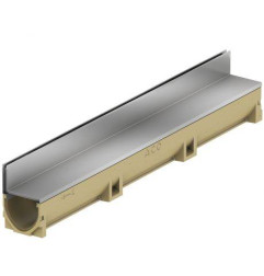 Slotted channel - Euroline 100 Discret 65 Inox - ACO