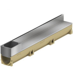 Schlitzentwässerungsrinne - Euroline 100 Discret 65 Inox - ACO