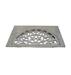 Grille de cave demi-lune en aluminium