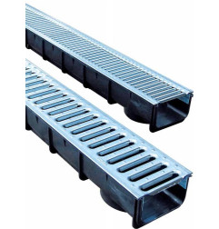 Caniveau en polypropylène - Hauteur 80 mm - Stora-Light