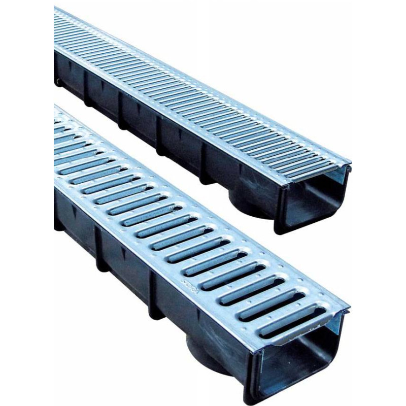Polypropylene drainage channel - Height 80 mm - Stora-Light Polypropylene drainage channel - Height 80 mm - Stora-Light