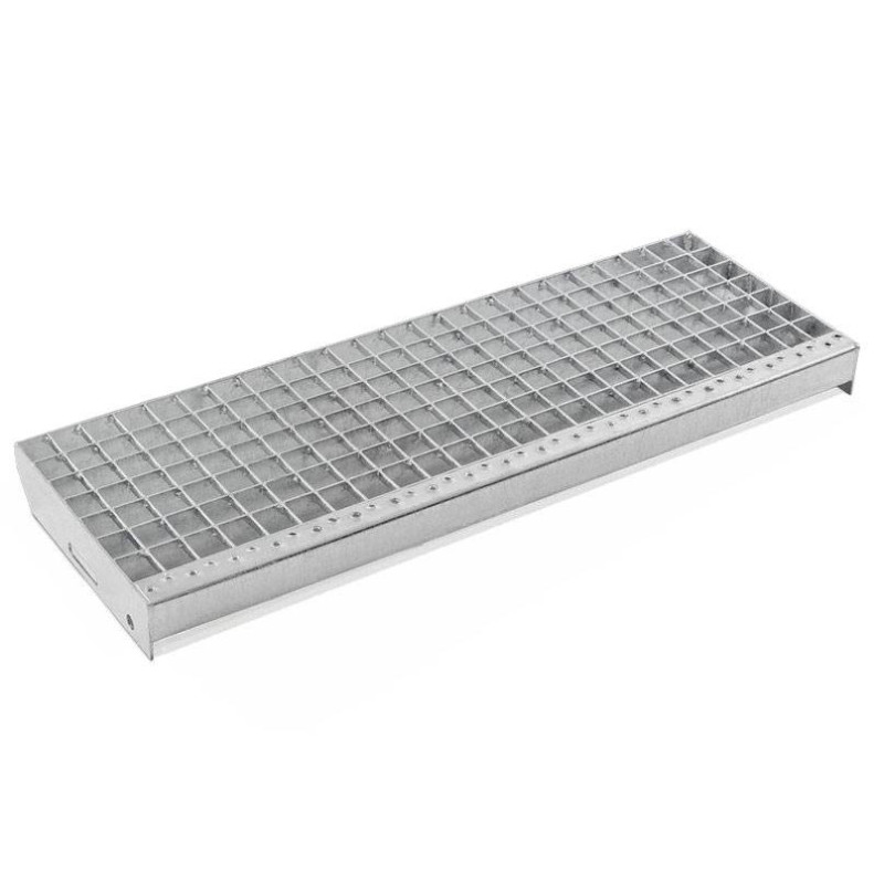 Galvanized steel grating stair step