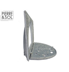 Grille de cave demi-lune en aluminium