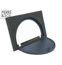 Вздох и полумесяц подвал сетки в черном чугуна