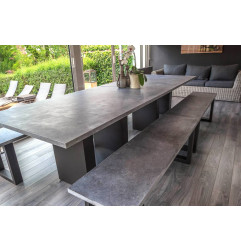 Mesa em pedra azul belga-ON MESURE