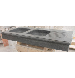 Эвье и раковина в бельгийском Голубом Камне - ON MESURE